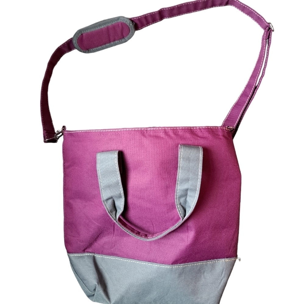 LOCK N LOCK insulated lunch bag picnic tote drawstring shoulder strap coastal - Picture 5 of 5